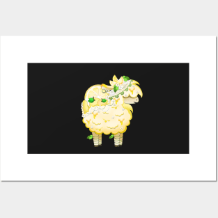 White Grapefruit Alpaca Posters and Art